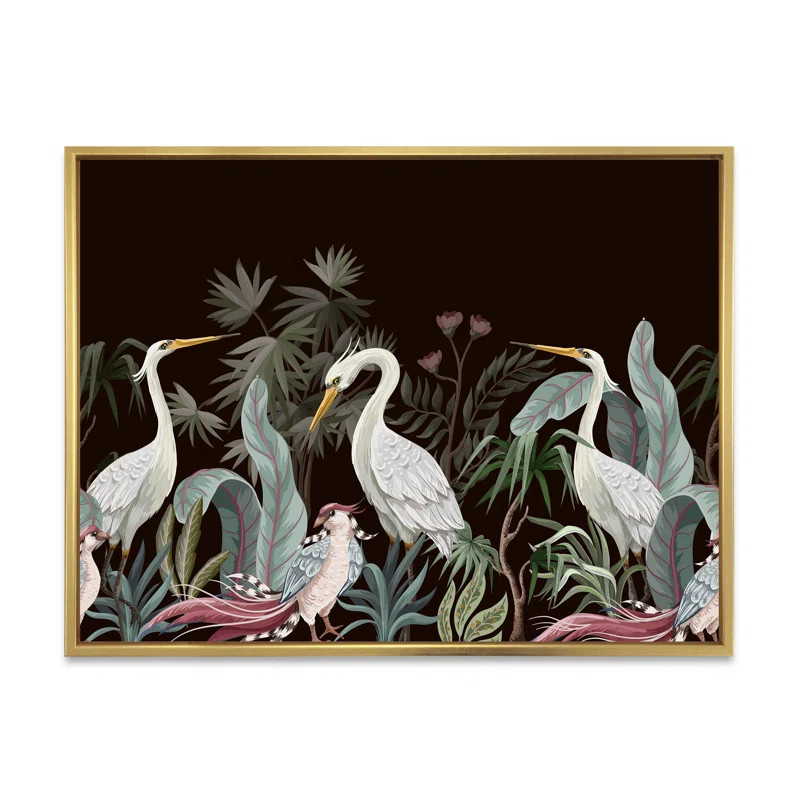 Chinoiserie With Birds And Peonies III On Canvas Painting | Wayfair North America