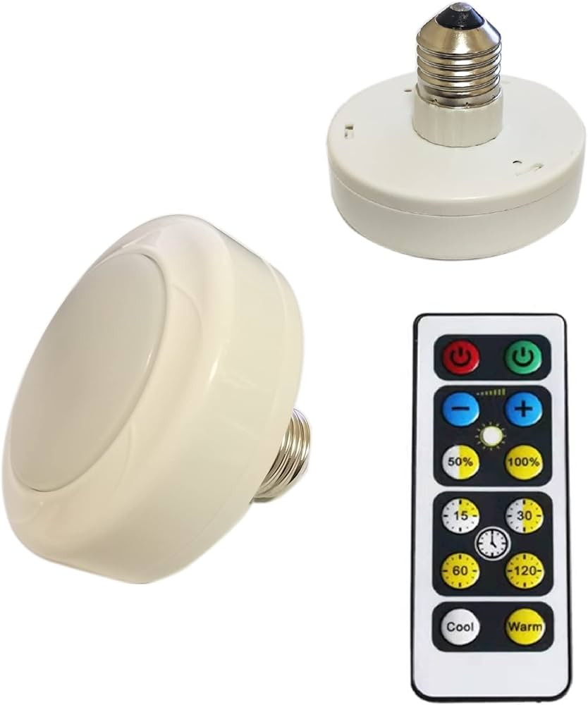 2 Pack Battery Operated Light Bulbs for Lamps with Remote,Replacement AA Battery Light Bulbs,Batt... | Amazon (US)