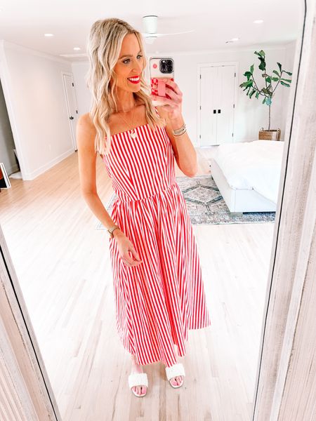 How fun is this striped dress for the summer? Perfect Memorial Day outfit or 4th of July Outfit  

Walmart / Walmart fashion / sleeveless dress / square neck dress / classic style / Target 

#LTKshoecrush #LTKfindsunder100 #LTKfindsunder50