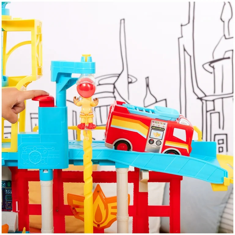 Disney Junior Firebuds HQ Playset with Fire Truck Vehicle & Action Figure for Kids Ages 3+ | Walmart (US)