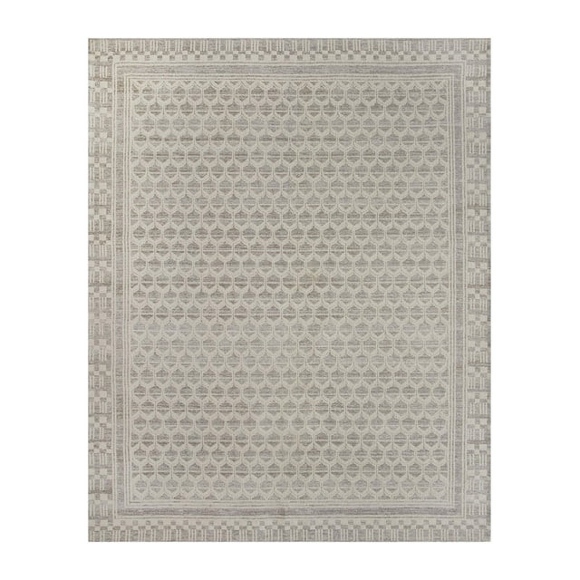 Better Homes & Gardens 8' x 10' Gray Border Tight Geo Pattern Indoor Area Rug | Walmart (US)