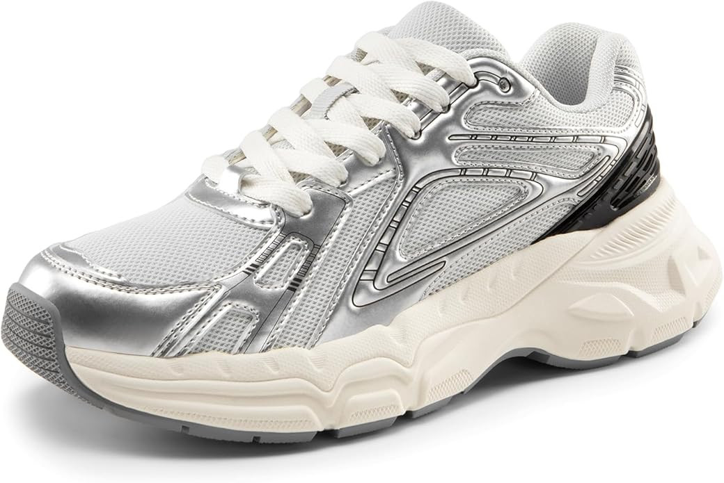 DREAM PAIRS Women's Platform Chunky Liv Fashion Sneakers Walking Lace-Up Comfortable Y2K-Style Sn... | Amazon (US)