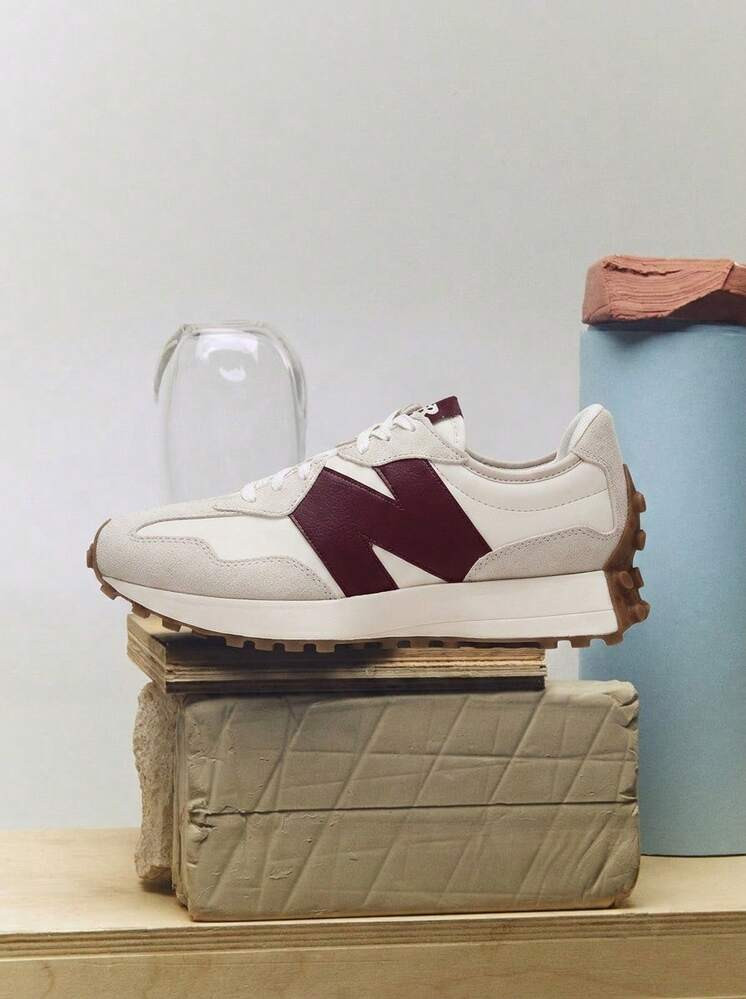 New Balance 327 Women Sneakers Casual Running Lightweight Breathable Textile Upper Wraparound Lug Sole Heritage Wedge Silhouette Oversized N Logo Adjustable Lace Up Comfort Daily Commuting Street Leisure Easy To Match 270g | SHEIN