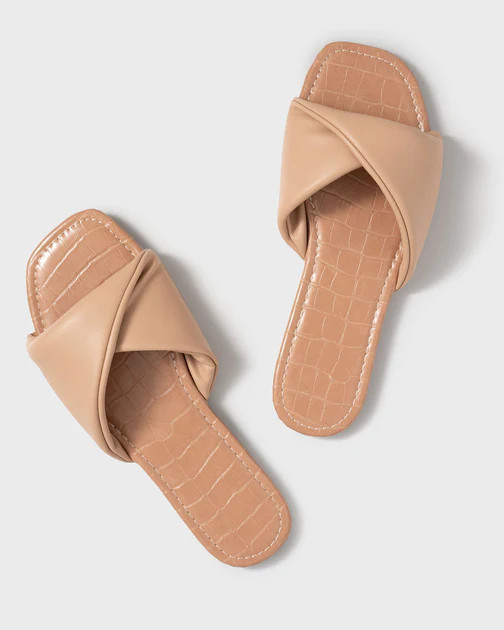 Eliza Faux Leather Sandals - Nude Blush | VICI