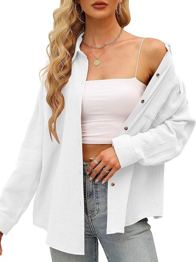 Women's Swimsuit Coverups Button Down Shirts Dress for Women Bathing Suit Bikini Beach Cover Ups ... | Amazon (US)