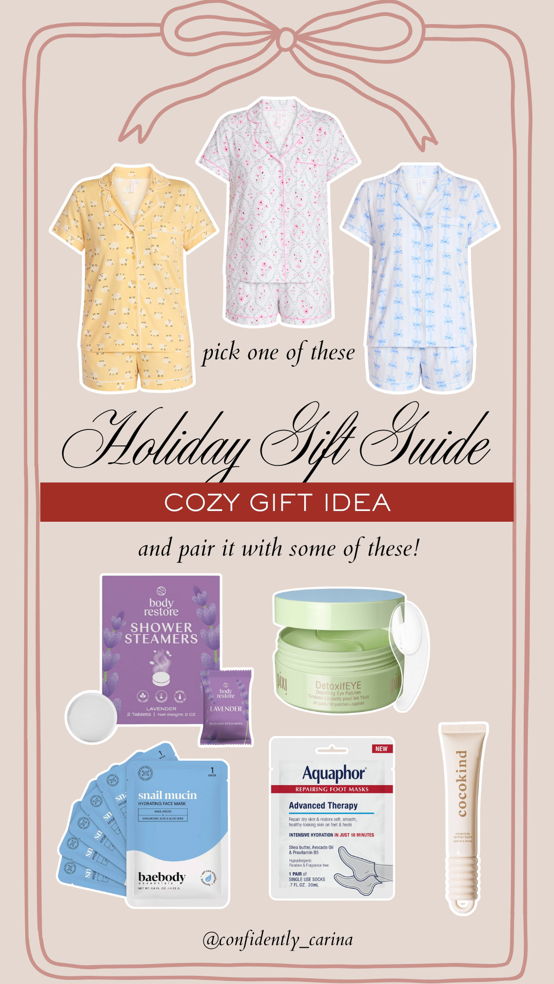 These are my favorite pajamas - they would make such a good gift paired with some self care items like face masks, eye masks, etc!  

 #LTKGiftGuide #LTKHoliday #LTKselfcare