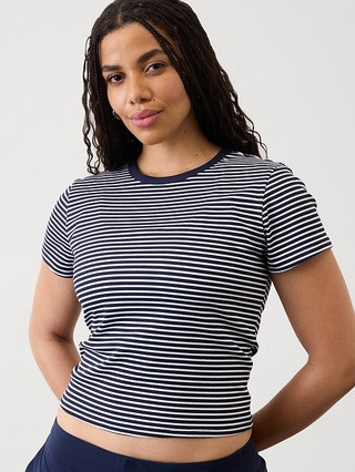 Signature Rib Crop Tee | Athleta | Athleta