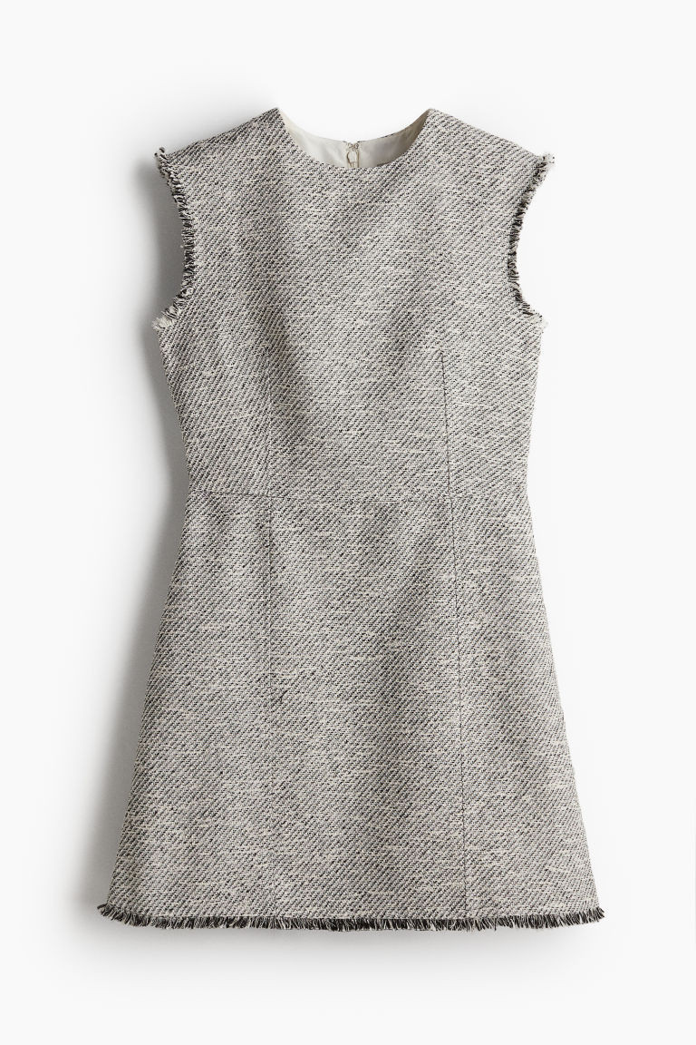 H & M - Textured-weave dress - White | H&M (UK, MY, IN, SG, PH, TW, HK)