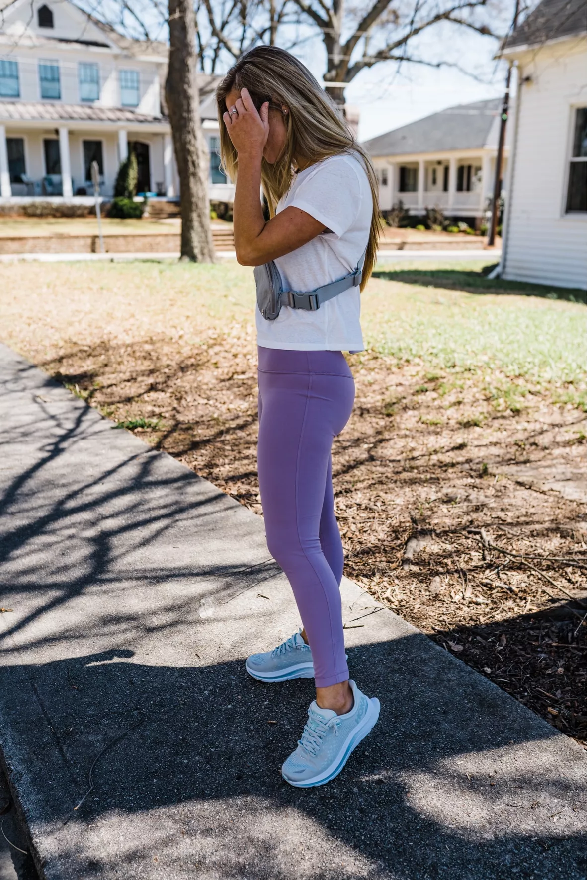 Lululemon leggings high waisted purple color