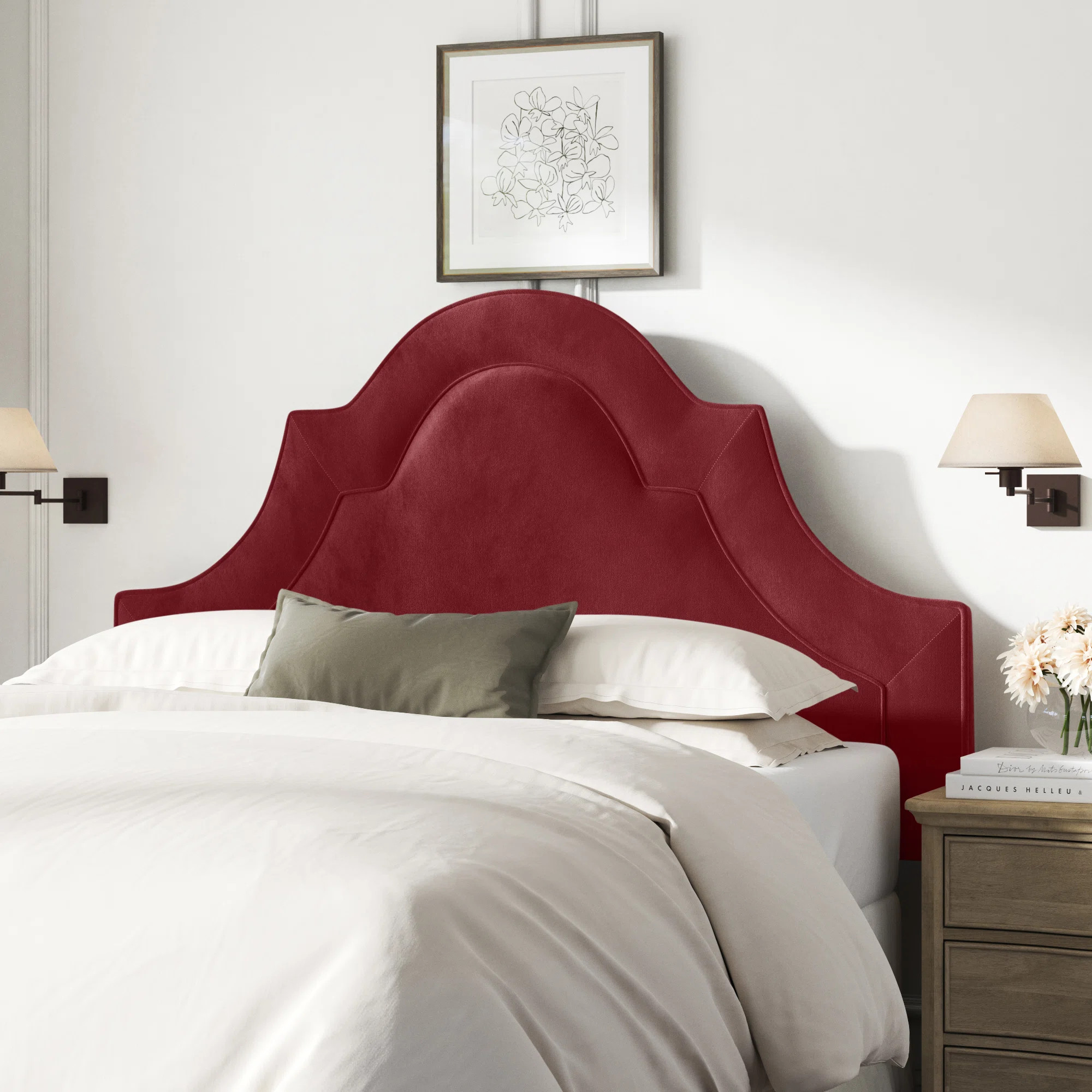 McAfee Velvet Upholstered Panel Headboard | Wayfair North America