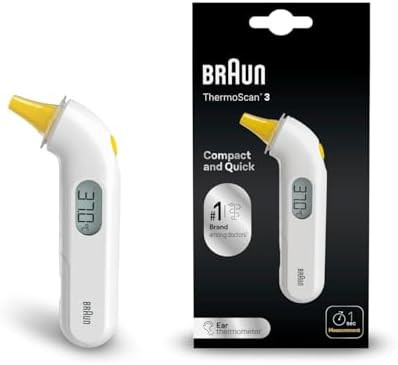 Braun ThermoScan 3 Ear thermometer | #1 Brand among doctors1 | Fast 1 second measurement | Audio ... | Amazon (UK)