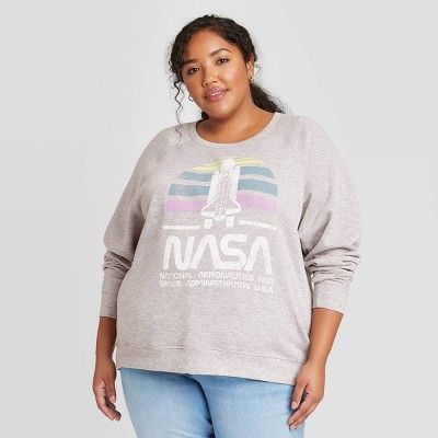 Women's NASA Graphic Sweatshirt - Gray | Target