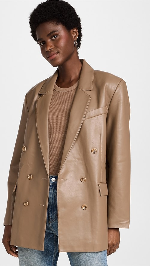 Pistola Denim Roman Faux Leather Blazer | SHOPBOP | Shopbop