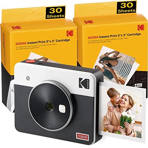 Kodak Mini Shot 3 Retro (60 Sheets) 3x3 2-in-1 Portable Wireless Instant Camera & Photo Printer, Com | Amazon (US)