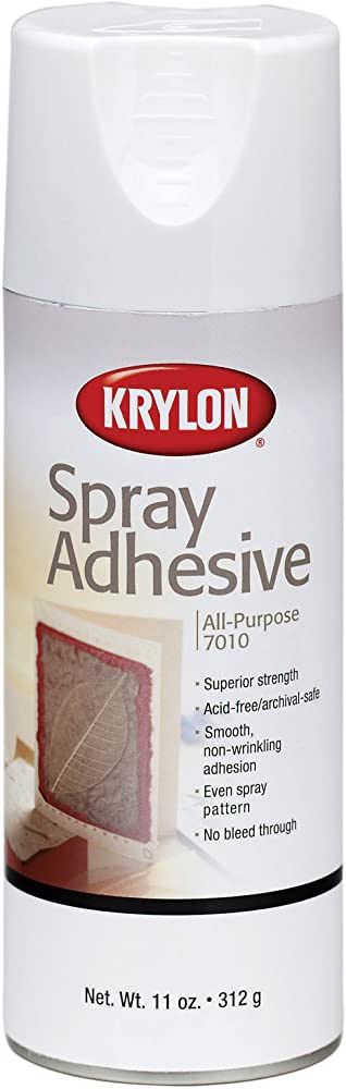 Krylon K07010 11-Ounce All-Purpose Spray Adhesive , White | Amazon (US)