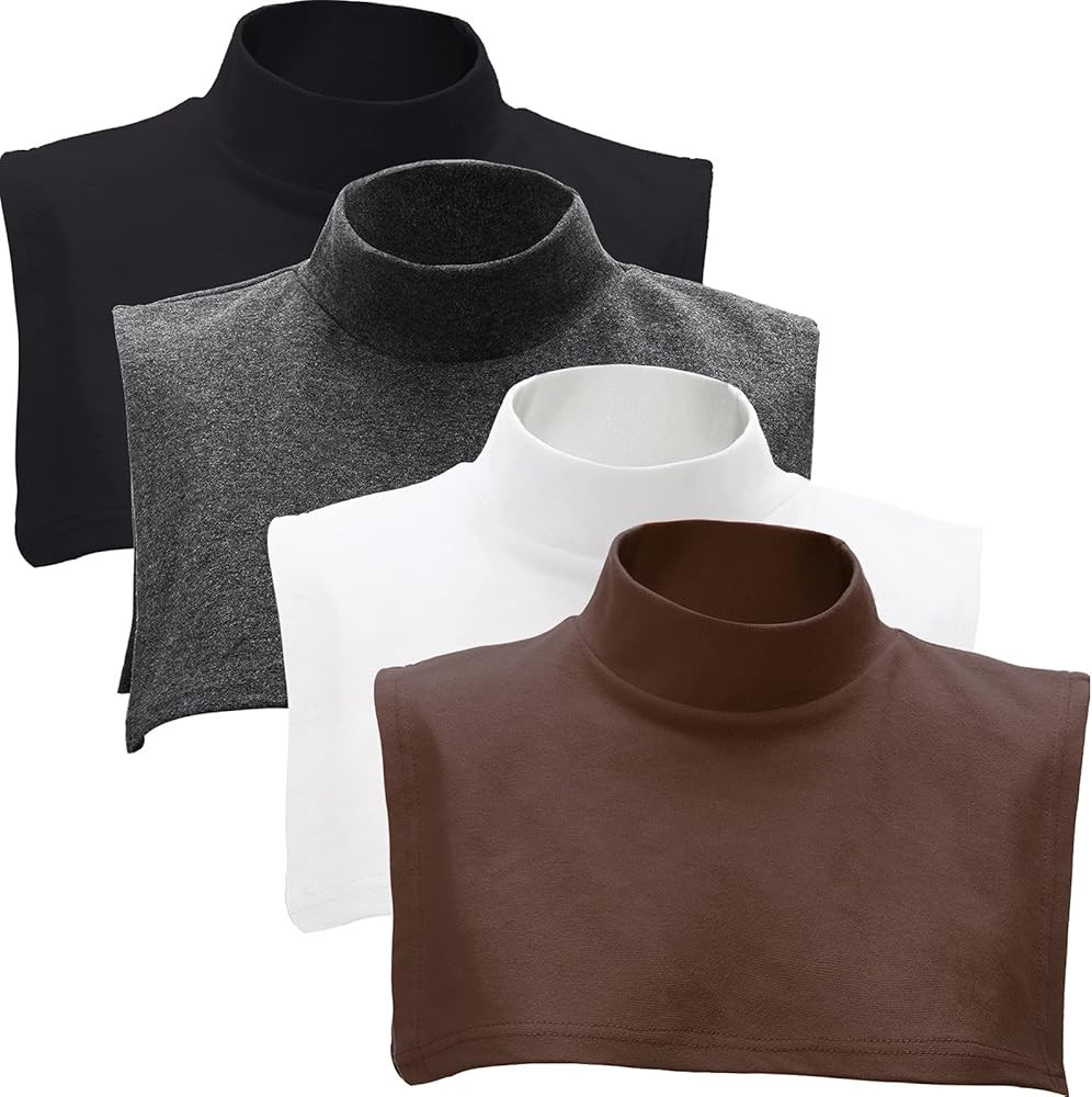 Fake Turtleneck Dickey Detachable Collars Set Half Top Mock Blouse Collar for Women Men | Amazon (US)