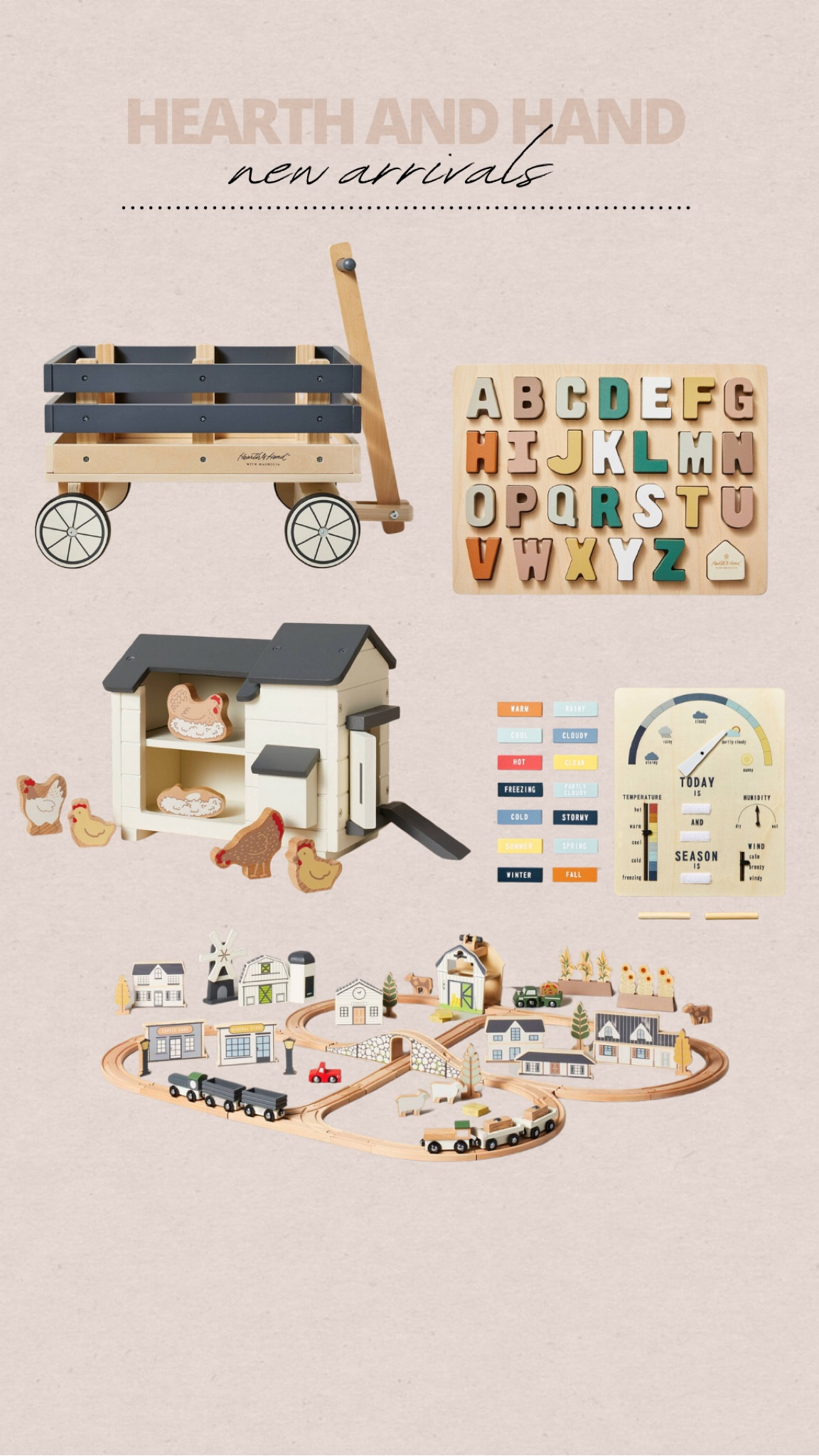 Hearth and Hand new arrivals at Target! I love that these toys are so fun and so pretty! Hearth and hand, target, target kids, kids toys, kids aesthetic, wooden toys, quality toys

#LTKhome #LTKkids #LTKFind