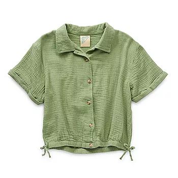 new!Thereabouts Little & Big Girls Short Sleeve Camp Shirt | JCPenney