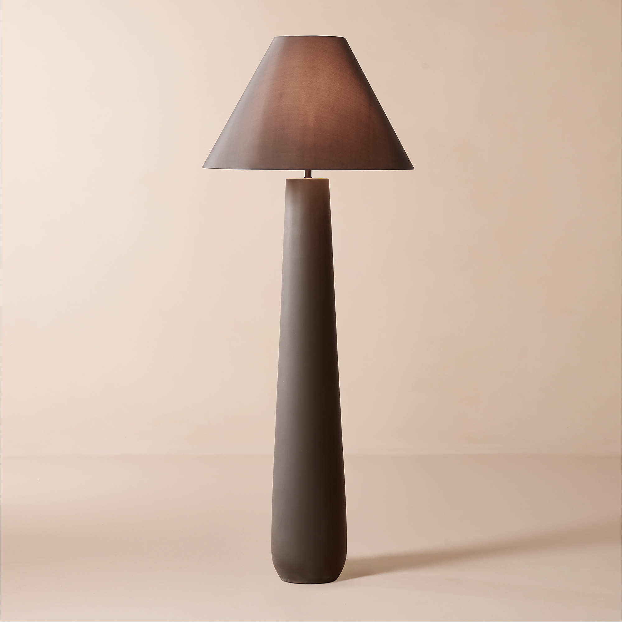 Polar White Cement Floor Lamp + Reviews | CB2 | CB2