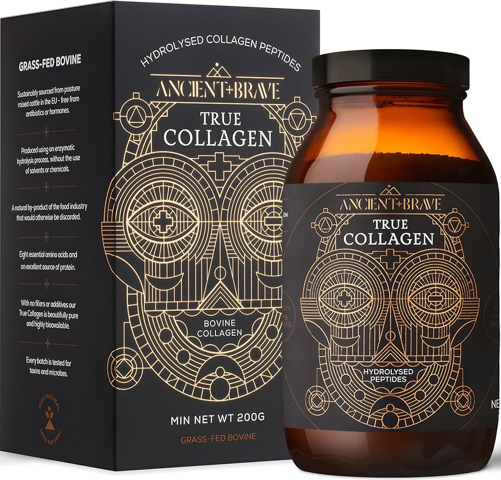 Ancient + Brave True Collagen 200g - Grass-Fed Bovine Collagen Powder - 100% Hydrolysed Collagen ... | Amazon (UK)