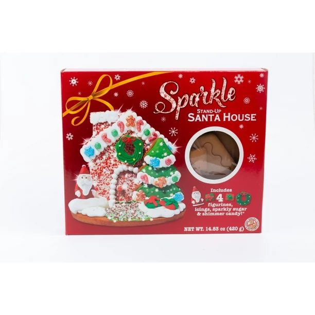 Freshness Guaranteed Gingerbread Sparkle Santa House 14.83 oz, 12CT - Walmart.com | Walmart (US)