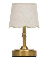 10in Rechargeable Wavy Fabric Shade Task Lamp | TJ Maxx