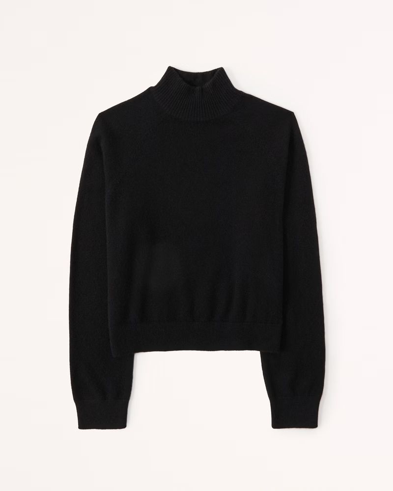 Cashmere Wedge Mockneck Sweater | Abercrombie & Fitch (US)