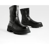 Womens Chunky Sock Chelsea Boot - Black - 6, Black | Boohoo.com (UK & IE)
