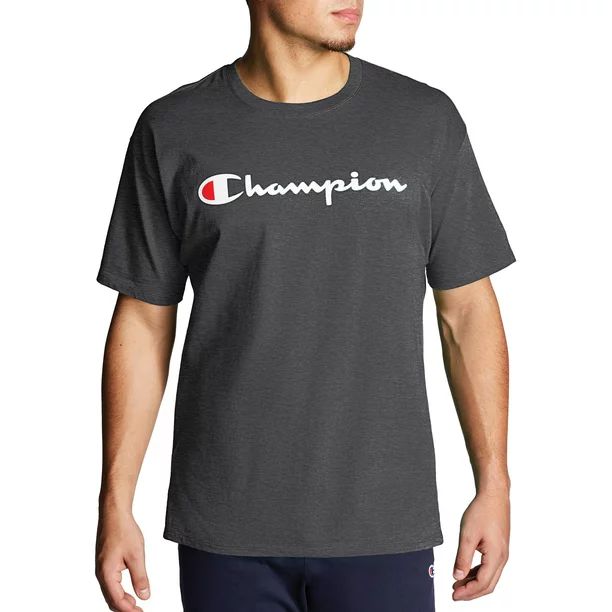 Champion Men's Script Logo Classic Graphic Jersey Tee - Walmart.com | Walmart (US)
