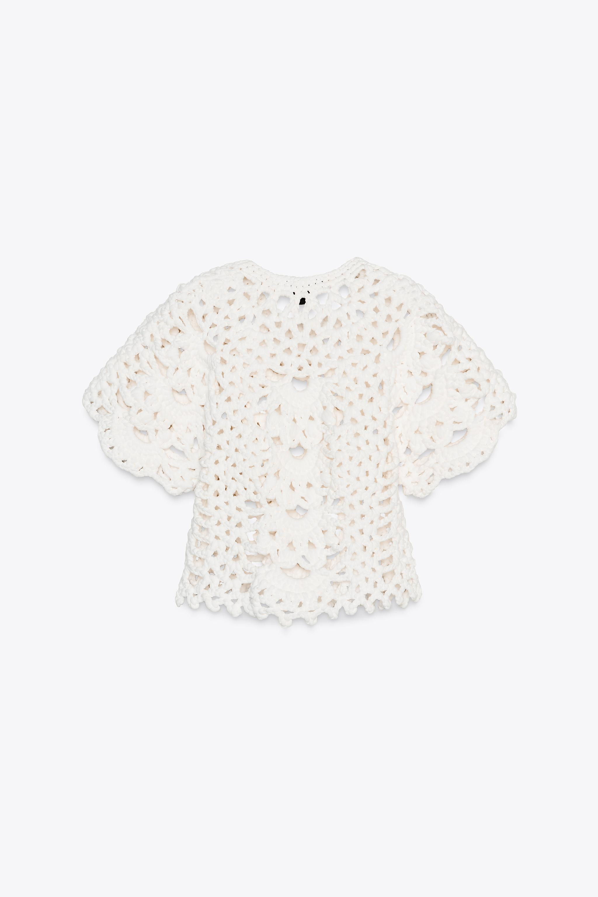 CROCHET KNIT CROP TOP | Zara US