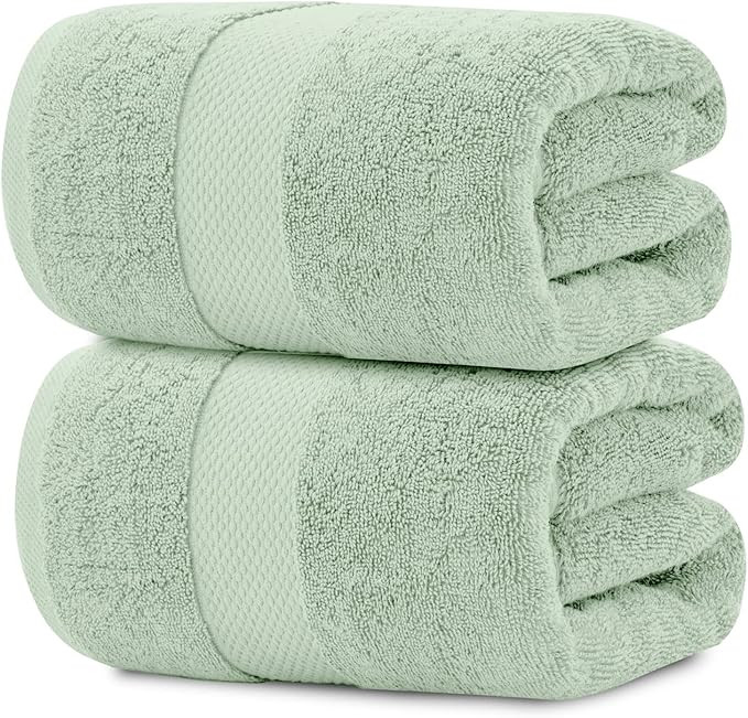 White Classic Luxury Bath Sheet Towels Extra Large | Highly Absorbent Hotel spa Collection Bathro... | Amazon (US)