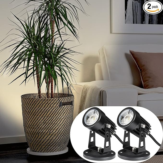 SUNVIE 2 Pack LED Spot Lights Indoor for Plants Uplights Spotlight Lamp Accent Lighting for Indoo... | Amazon (US)