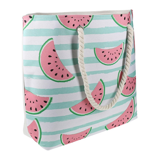 printed tote bag with rope handles 20.8in x 15.5in | Five Below