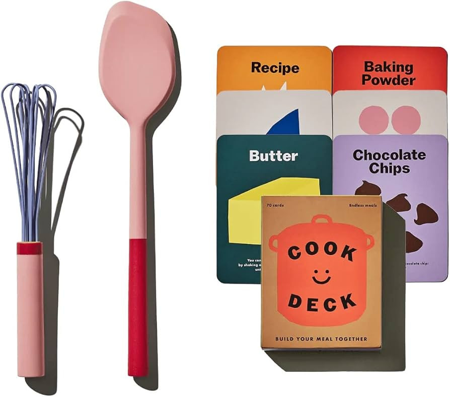 Material, The Kids Set, Cooking Set for Kids, Silicon Mini Air Whisk and Silicon Mini Spatula, Di... | Amazon (US)