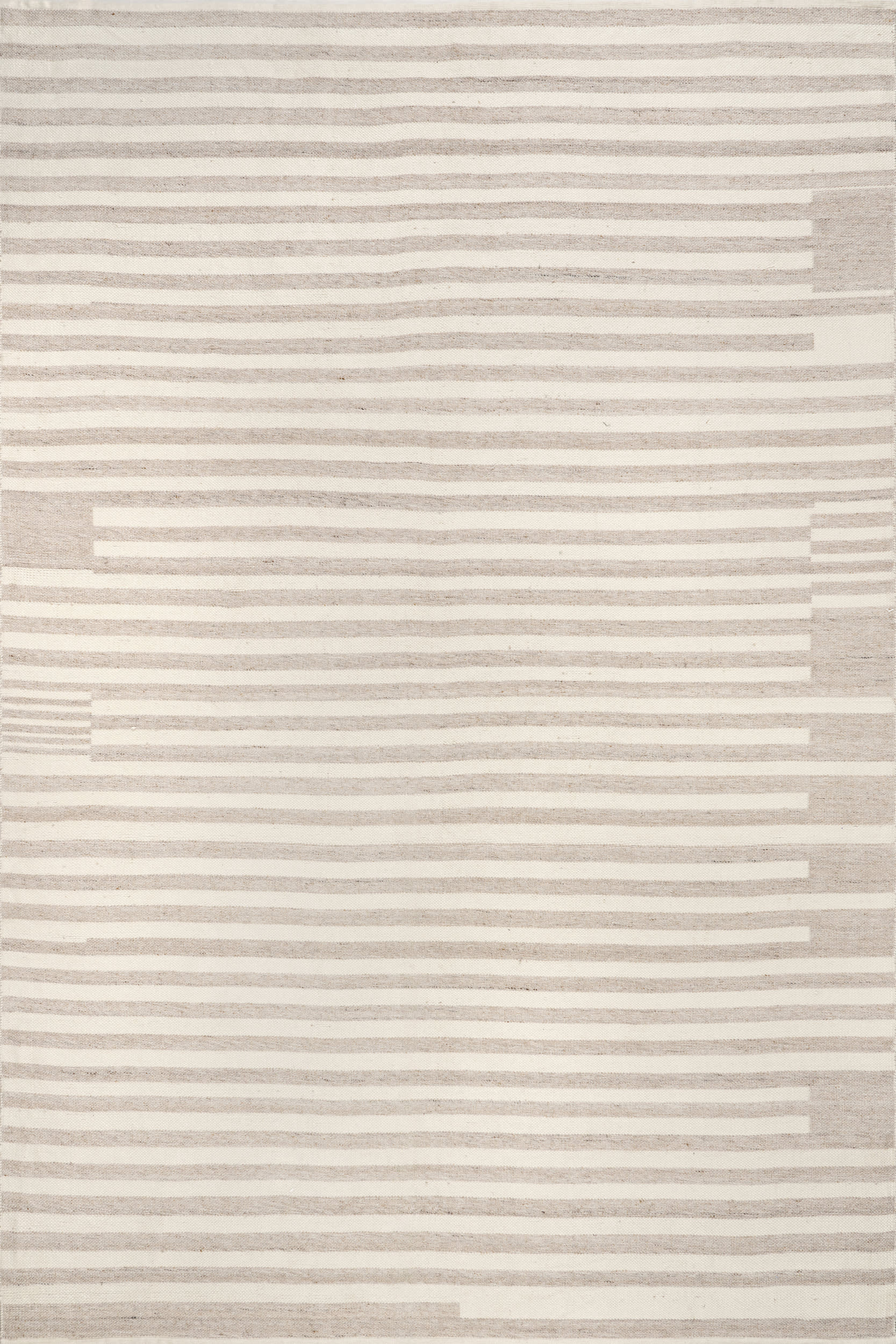 Beige Auriel Stiped Indoor/Outdoor 8' 6" x 11' 6" rug | Rugs USA