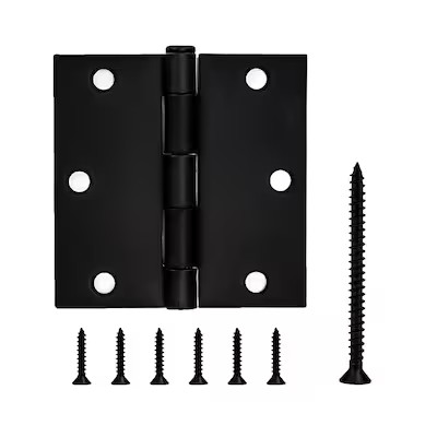 ReliaBilt 3-1/2-in Black Square Mortise Door Hinge | Lowe's