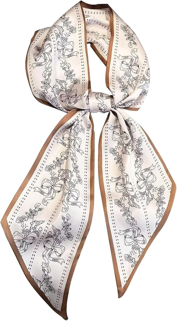 Head Scarf Hair Neck Scarves For Women Purse Bag Scarfs For Handbags Silky Long Thin Satin Headsc... | Amazon (US)