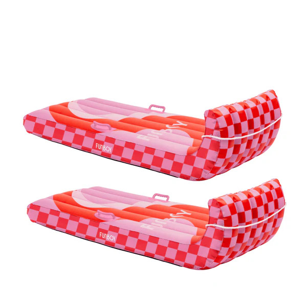 Toboggan Snow Sled Pink Wave, 2-Pack | FUNBOY