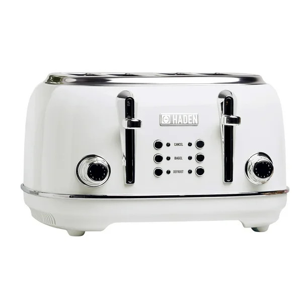 Haden Heritage 4-Slice, Wide Slot Stainless Steel Toaster, Ivory 75013 | Walmart (US)