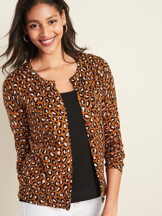 Printed Crew-Neck Cardi for Women | Old Navy (US)