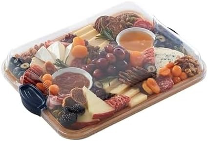 FARBERWARE Build-A-Board Bamboo Cutting Board with Built-in Compartments, Clear Locking Lid & Nav... | Amazon (US)