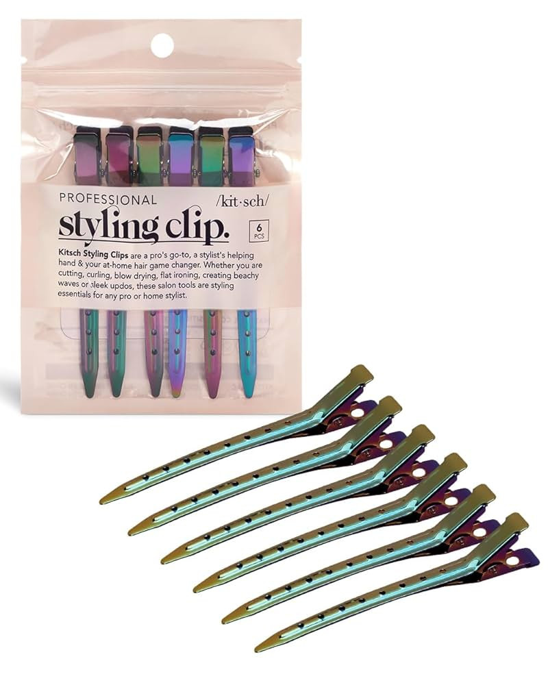 Kitsch Professional Alligator Clips for Hair Styling – 3.5" Aluminum Hair Sectioning Clips for ... | Amazon (US)
