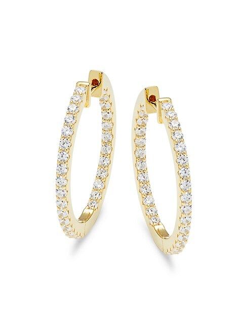 Classic Lafonn Simulated Diamond Hoop Earrings | Saks Fifth Avenue OFF 5TH