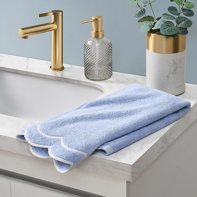 Peri Home 100% Cotton Hand Towel for Bathroom, Embroidered, Soft & Absorbent, 500 GSM, 1 Piece, 1... | Amazon (US)