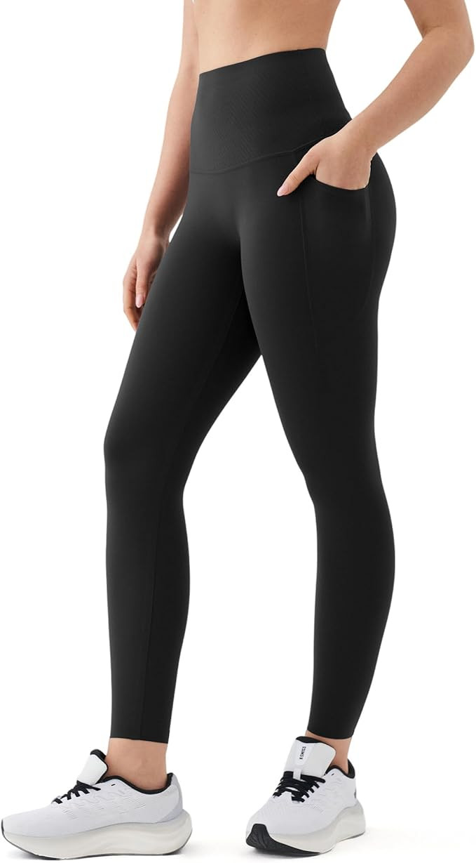 K-Swiss Workout Leggings for Women - No Front Seam High Waist Stretchy Soft Yoga Pants Gym Casual | Amazon (US)