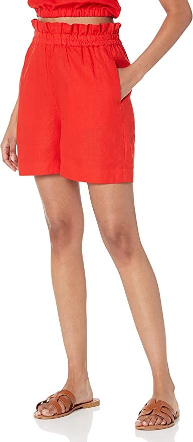 The Drop Women's Priya Pull-On Linen Short | Amazon (US)