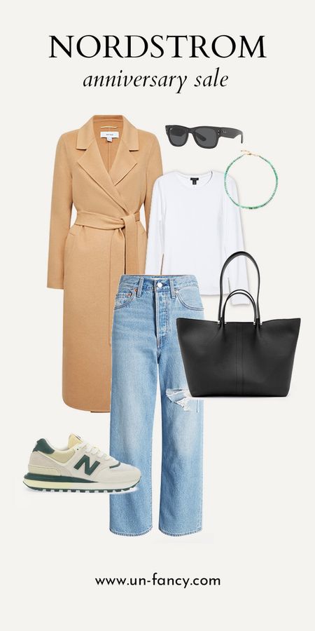 A neutral, classic look from the Nordstrom Anniversary Sale. Love those green New Balance sneakers!

#LTKsalealert #LTKxNSale #LTKunder100