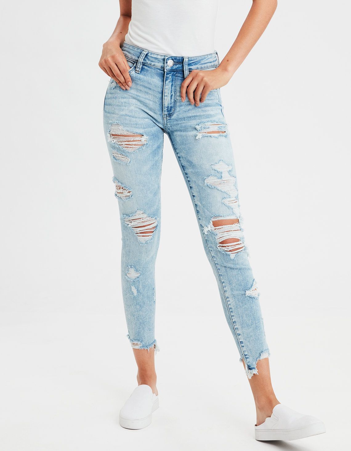 AE Ne(X)t Level Seamless High-Waisted Jegging Crop, Shattered Breeze | American Eagle Outfitters (US & CA)