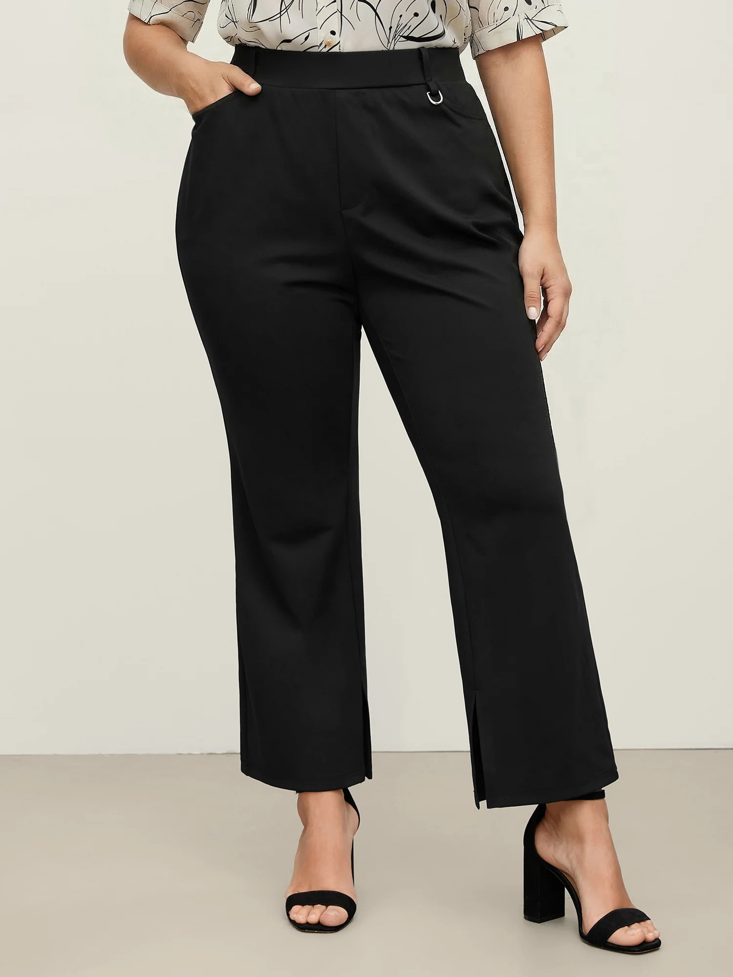 Pull-On Solid Bootcut Pants | Bloomchic