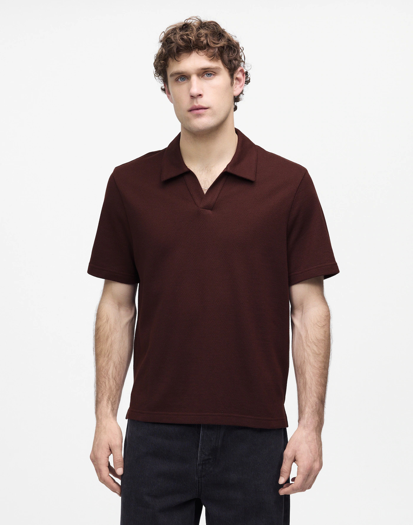 Johnny-Collar Polo in Heavyweight Mesh | Madewell